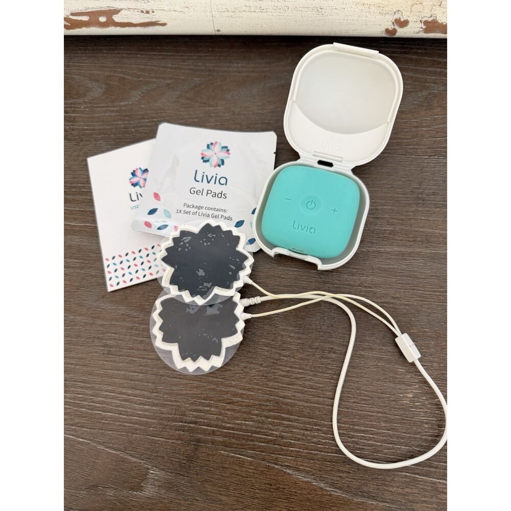 Livia TENS Unit Menstrual Pain Relief Wearable Device 2 Channels Gel Pads